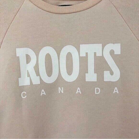 Roots Canada S Light Pink Blush Crewneck Sweatshirt top small - Picture 3 of 14
